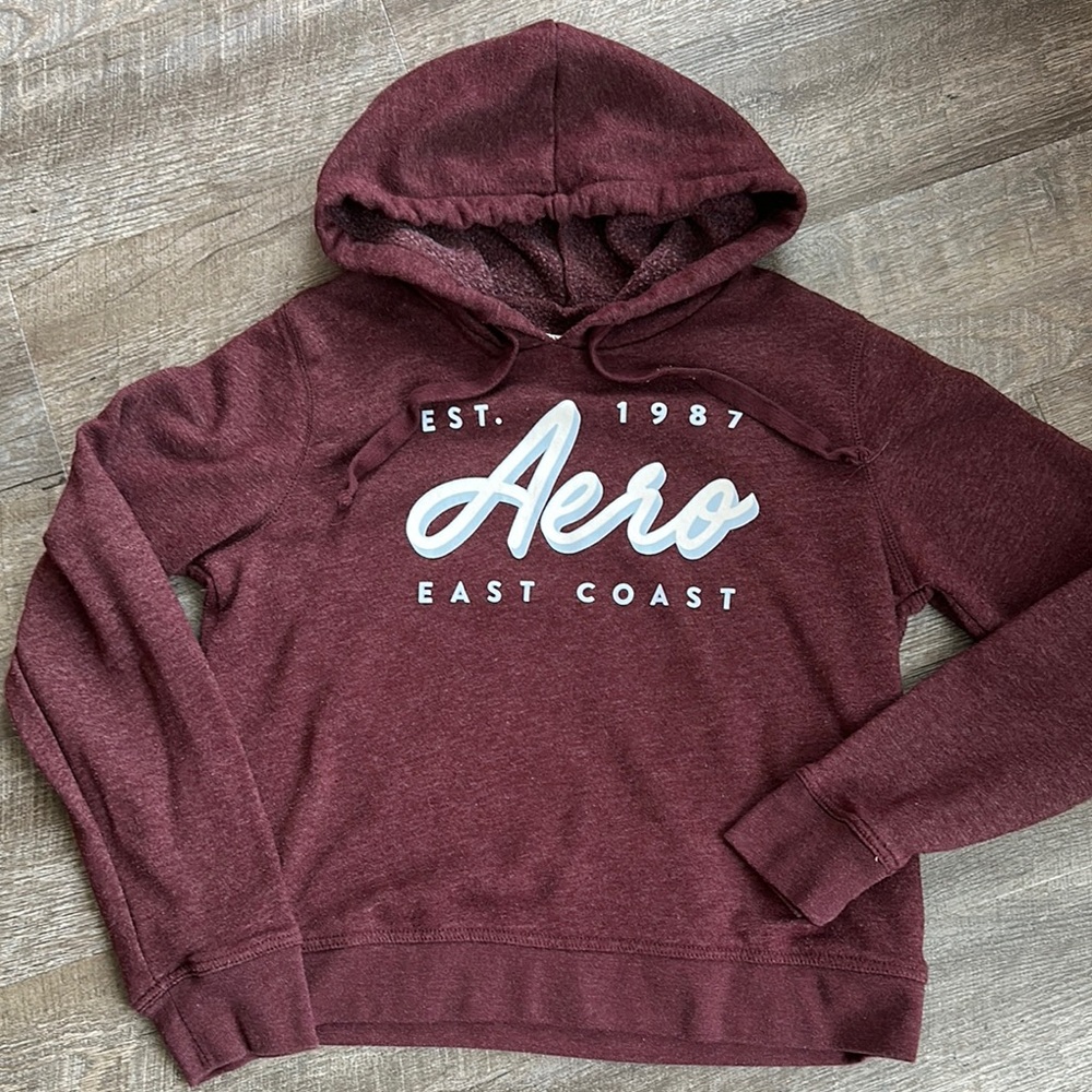 Aeropostale Red Hoodie Casual Pullover